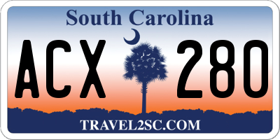 SC license plate ACX280