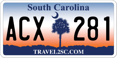 SC license plate ACX281