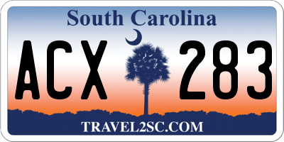 SC license plate ACX283