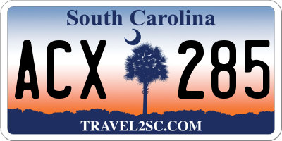 SC license plate ACX285