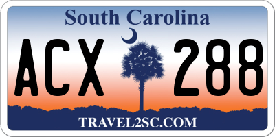 SC license plate ACX288