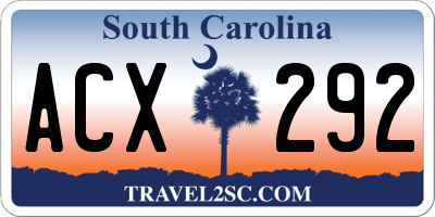 SC license plate ACX292