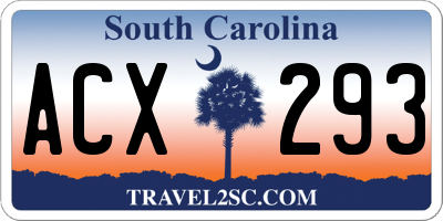 SC license plate ACX293