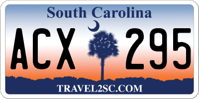 SC license plate ACX295