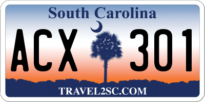 SC license plate ACX301