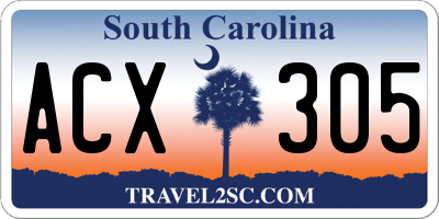 SC license plate ACX305