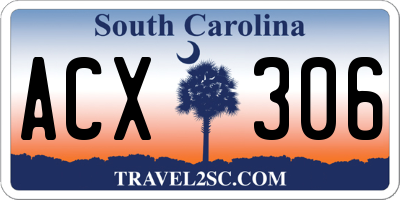 SC license plate ACX306