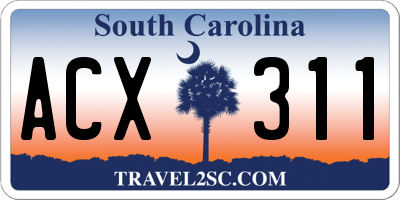 SC license plate ACX311