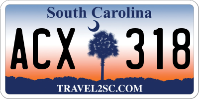 SC license plate ACX318
