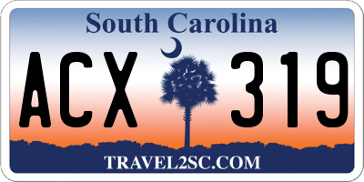 SC license plate ACX319