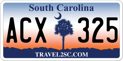 SC license plate ACX325
