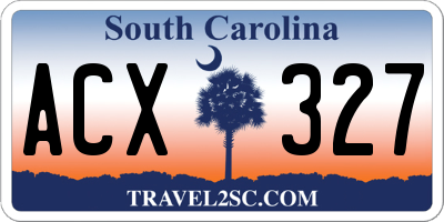 SC license plate ACX327