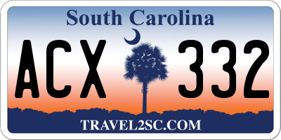 SC license plate ACX332
