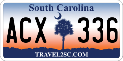 SC license plate ACX336