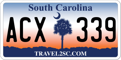 SC license plate ACX339