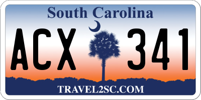 SC license plate ACX341