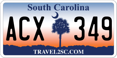 SC license plate ACX349
