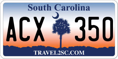 SC license plate ACX350