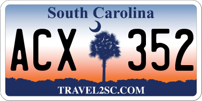SC license plate ACX352