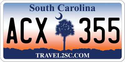 SC license plate ACX355