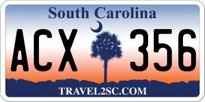 SC license plate ACX356
