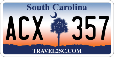 SC license plate ACX357