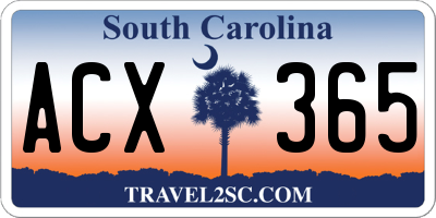 SC license plate ACX365