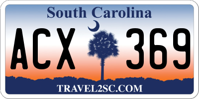 SC license plate ACX369