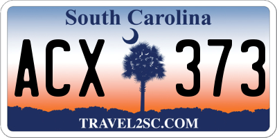 SC license plate ACX373