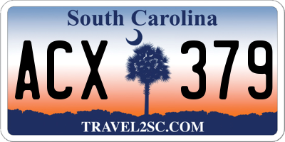 SC license plate ACX379