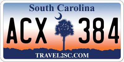 SC license plate ACX384