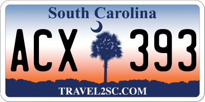 SC license plate ACX393