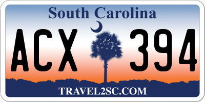 SC license plate ACX394