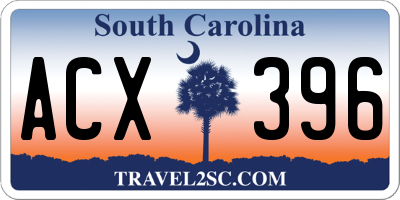 SC license plate ACX396