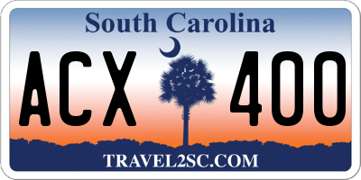 SC license plate ACX400