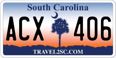 SC license plate ACX406