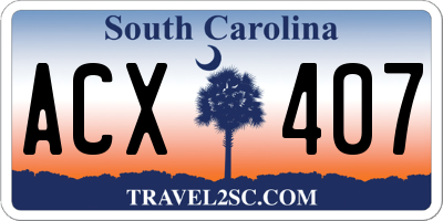 SC license plate ACX407