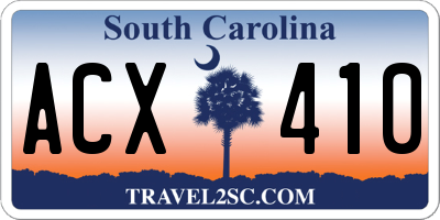 SC license plate ACX410