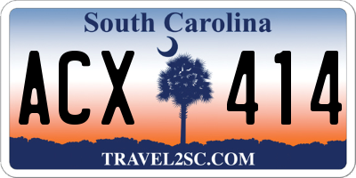 SC license plate ACX414