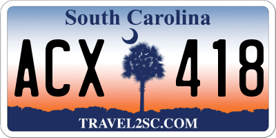SC license plate ACX418