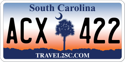 SC license plate ACX422