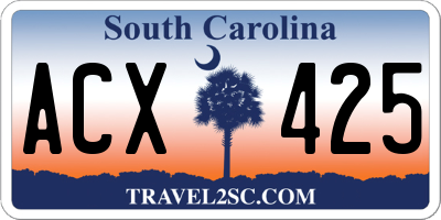 SC license plate ACX425