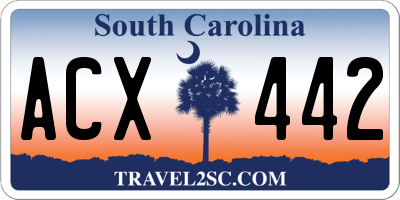 SC license plate ACX442