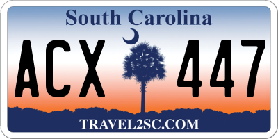SC license plate ACX447