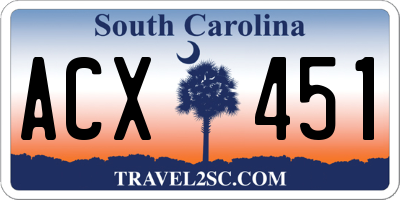 SC license plate ACX451
