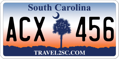 SC license plate ACX456