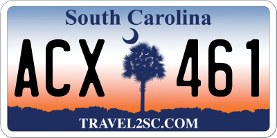 SC license plate ACX461
