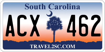 SC license plate ACX462