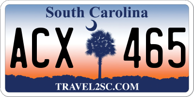 SC license plate ACX465