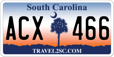 SC license plate ACX466